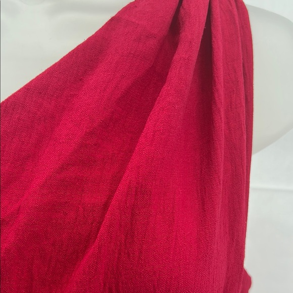 Max Studio Cranberry One Shoulder Sleeveless Sundress - Picture 3 of 5